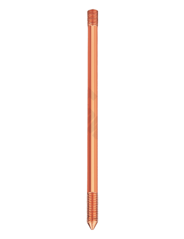 SOLID COPPER EARTH ROD - Externally threaded